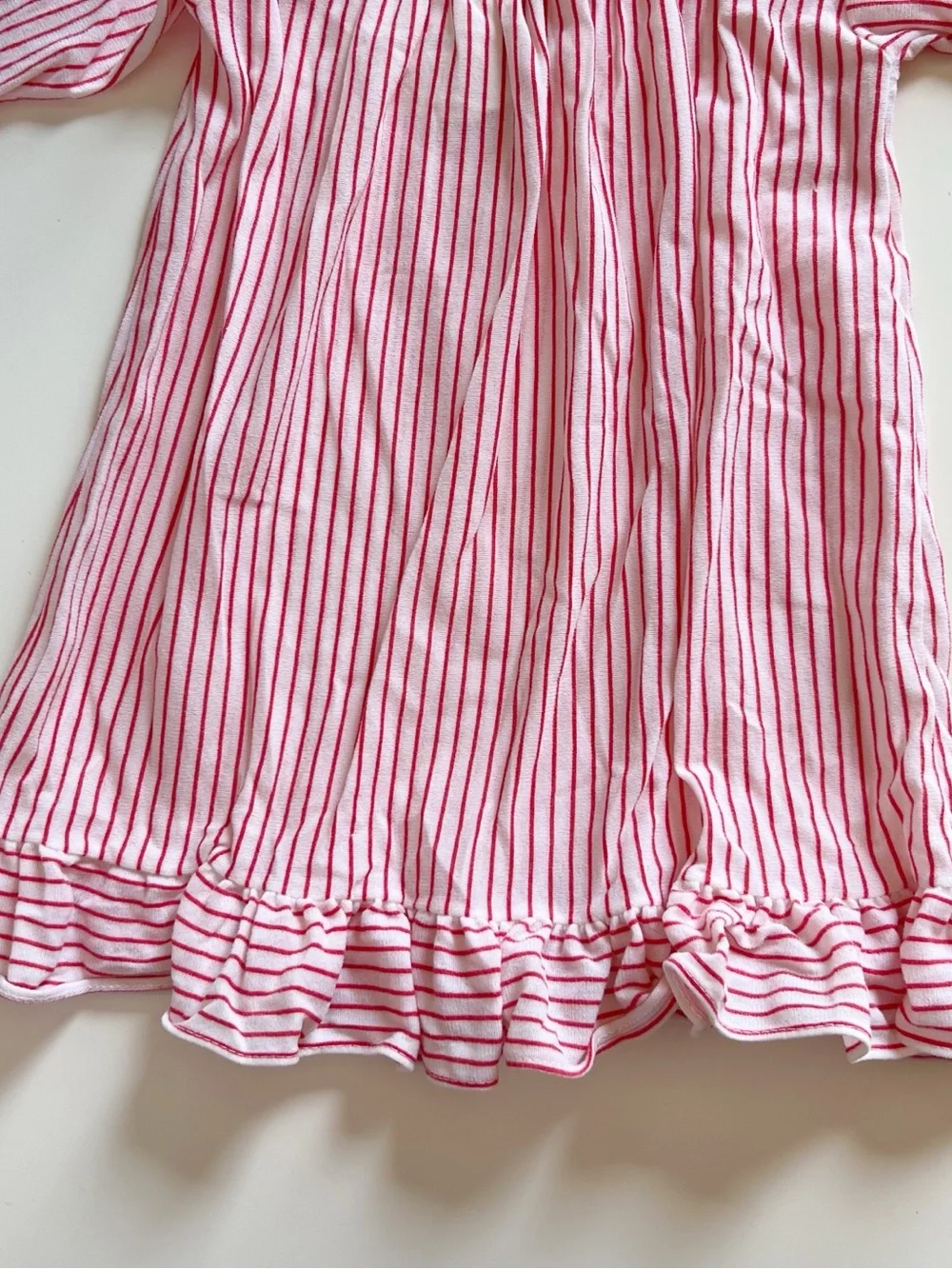 Vintage Red & White Striped Girl’s Nightgown | 12-24m